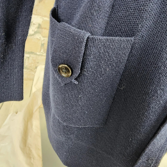 Banana Republic Merino Wool Belted Cardigan  Navy Blue Size XS Classic Luxury - Picture 7 of 13